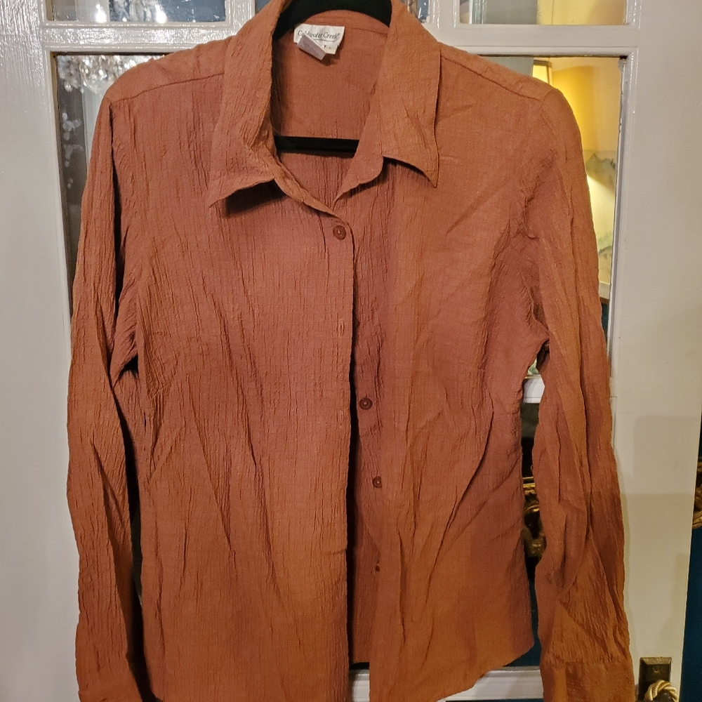 Copper Colored Coldwater Creek Blouse Size L